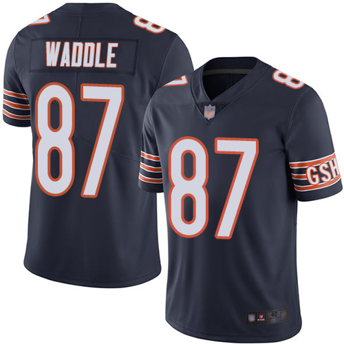 Chicago Bears Limited Navy Blue Men Tom Waddle Home Jersey NFL Football #87 Vapor Untouchable